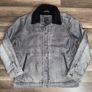 vintage Anchor Blue sherpa-lined denim jacket Medium